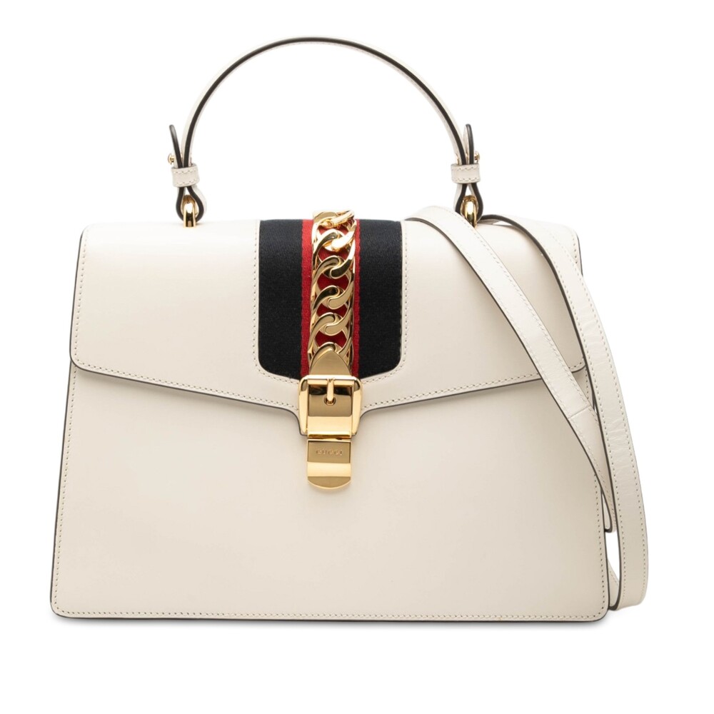 Gucci Medium Calfskin Web Sylvie Top #340562G83B